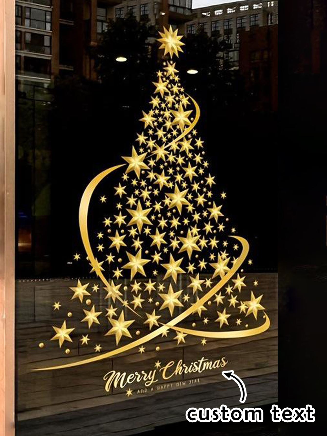 Star Christmas Tree Christmas Decoration Sticker